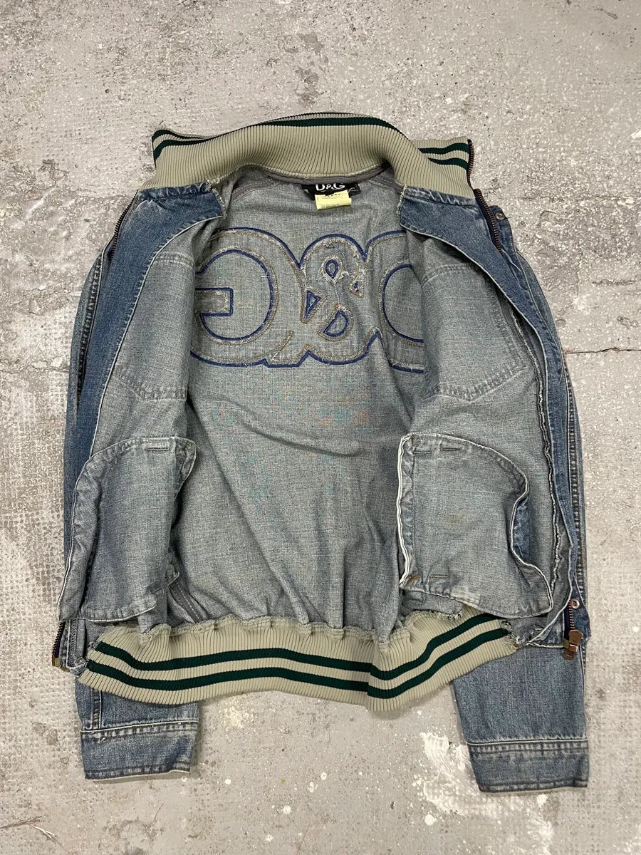2000s Dolce & Gabbana Denim Full Zip Jacket (L) 5