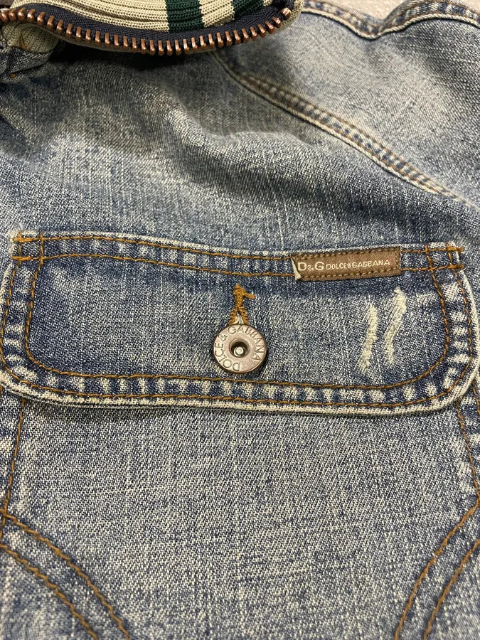 2000s Dolce & Gabbana Denim Full Zip Jacket (L) 6