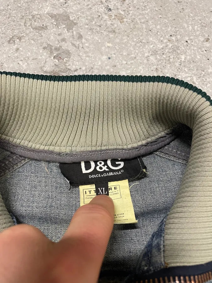 2000s Dolce & Gabbana Denim Full Zip Jacket (L) 9
