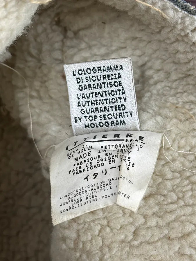 2000s Dolce & Gabbana Denim Studded Brown Leather Shoulder Bag swHkMrR 9