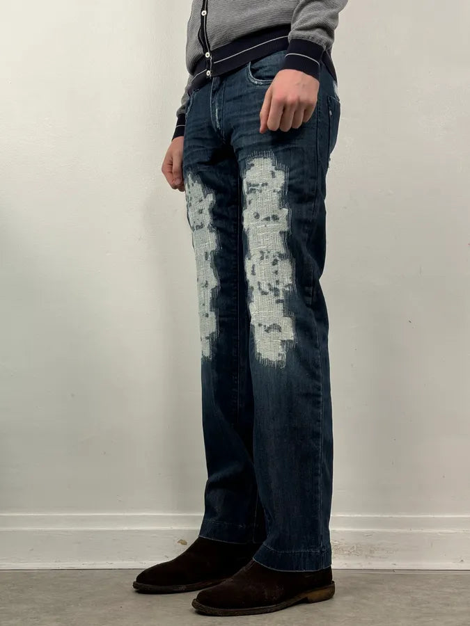 2000s Dolce & Gabbana Destroyed Blue Denim Jeans QpGKJUK 2