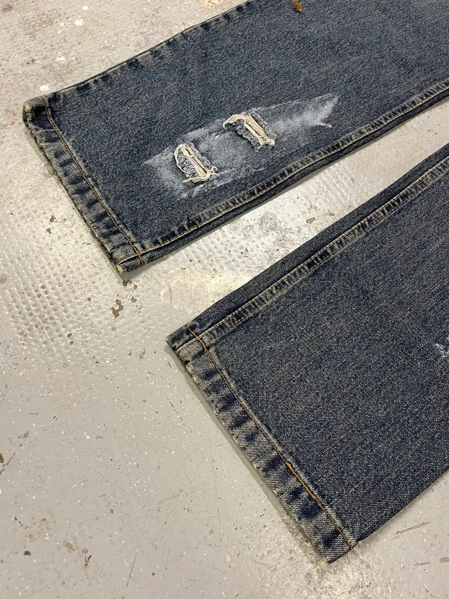 2000s Dolce & Gabbana Destroyed Blue Denim Jeans (M) pPYkKtX 7