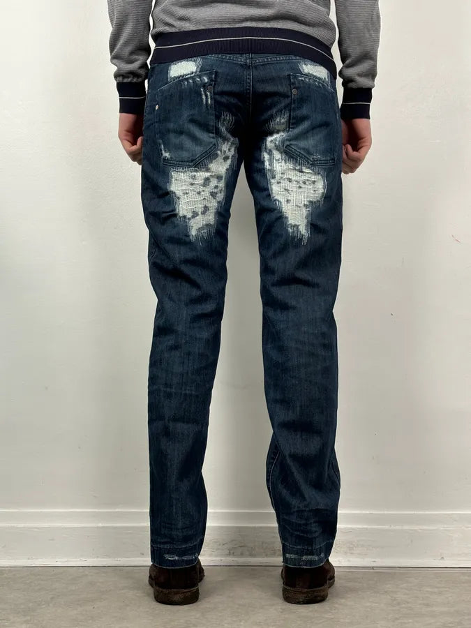 2000s Dolce & Gabbana Destroyed Blue Denim Jeans QpGKJUK 3