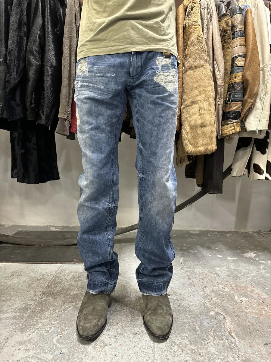 2000s Dolce & Gabbana Destroyed Faded Denim Jeans (M) vlpbhgG 1