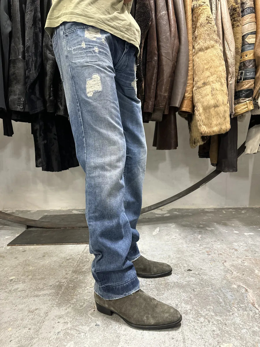 2000s Dolce & Gabbana Destroyed Faded Denim Jeans (M) vlpbhgG 2