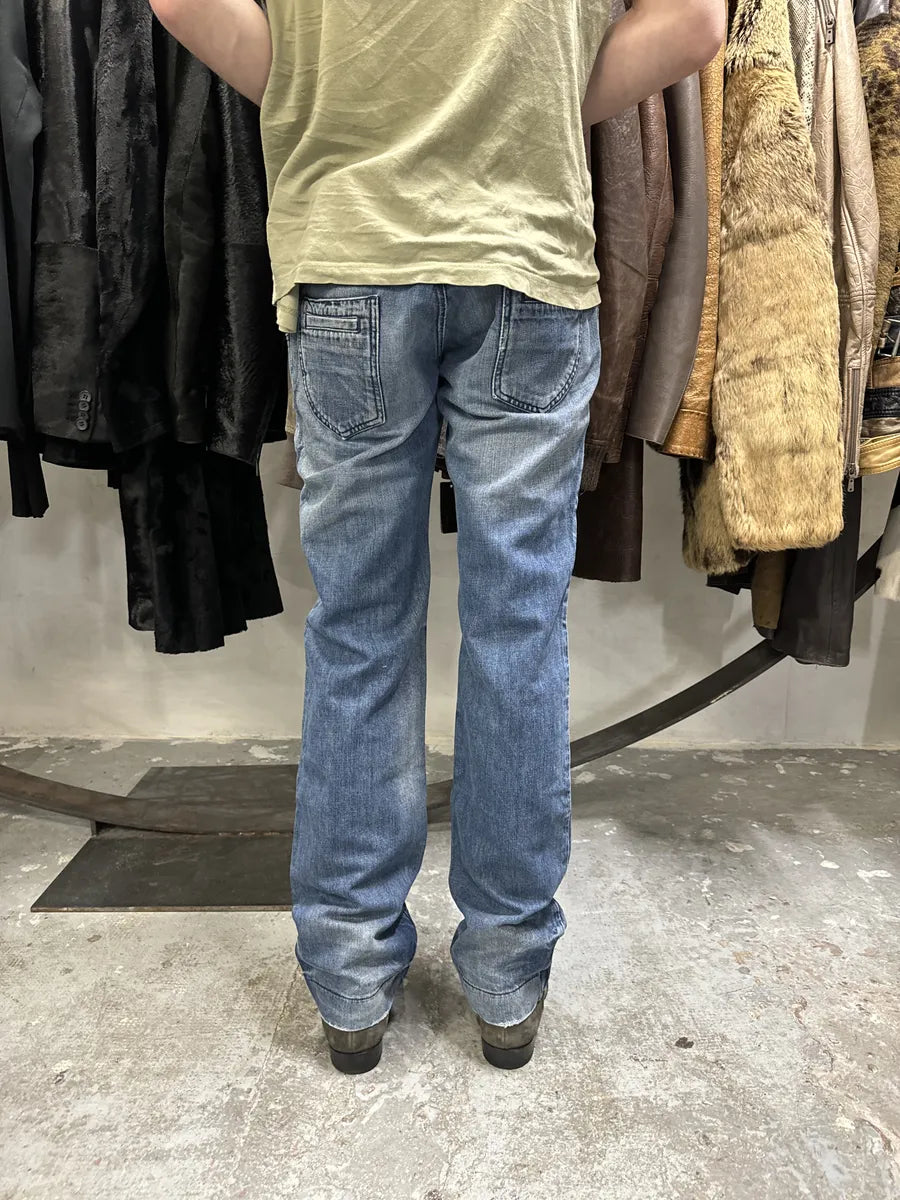 2000s Dolce & Gabbana Destroyed Faded Denim Jeans (M) vlpbhgG 3