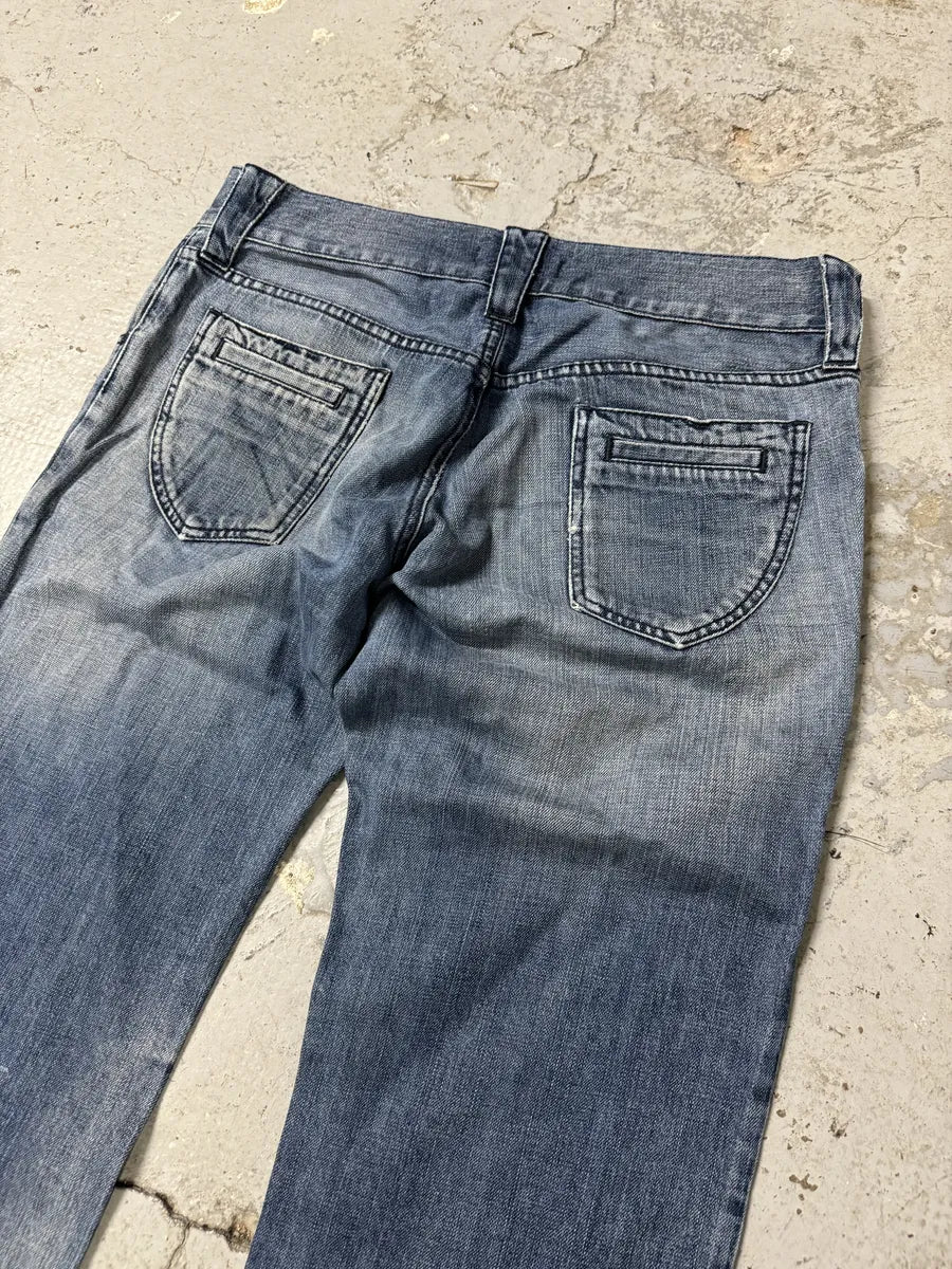 2000s Dolce & Gabbana Destroyed Faded Denim Jeans (M) vlpbhgG 5