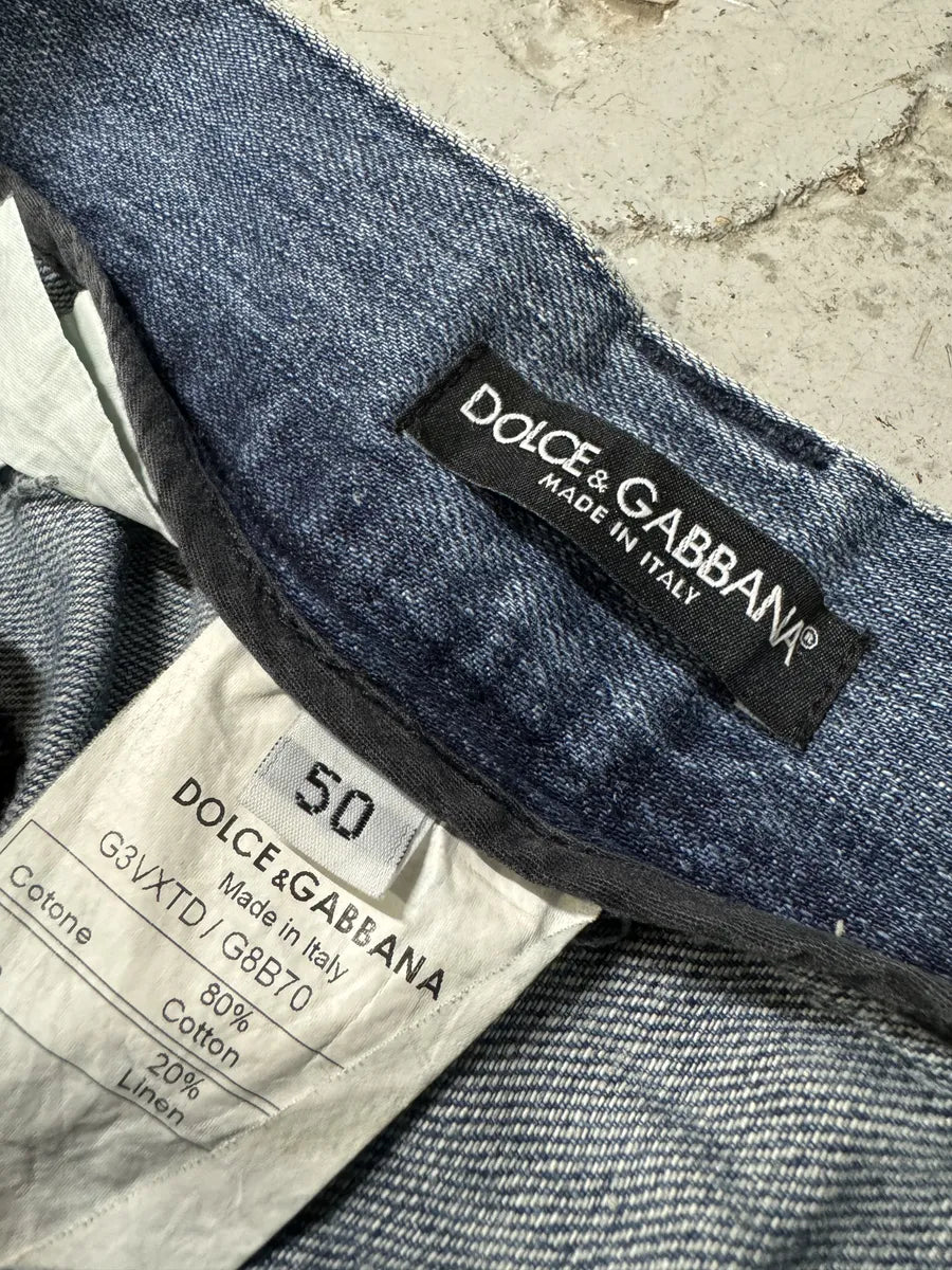 2000s Dolce & Gabbana Destroyed Faded Denim Jeans (M) vlpbhgG 8