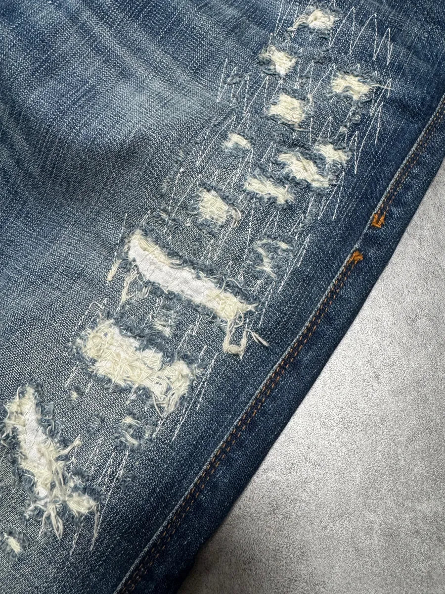 2000s Dolce & Gabbana Destroyed Faded Denim Jeans WEJMCAY 2