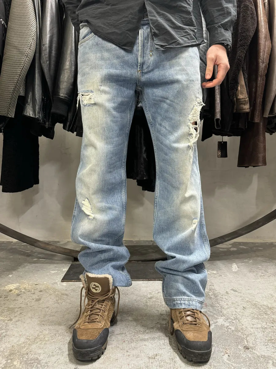 2000s Dolce & Gabbana Destroyed Sun Faded Denim Jeans pTiGIPE 3