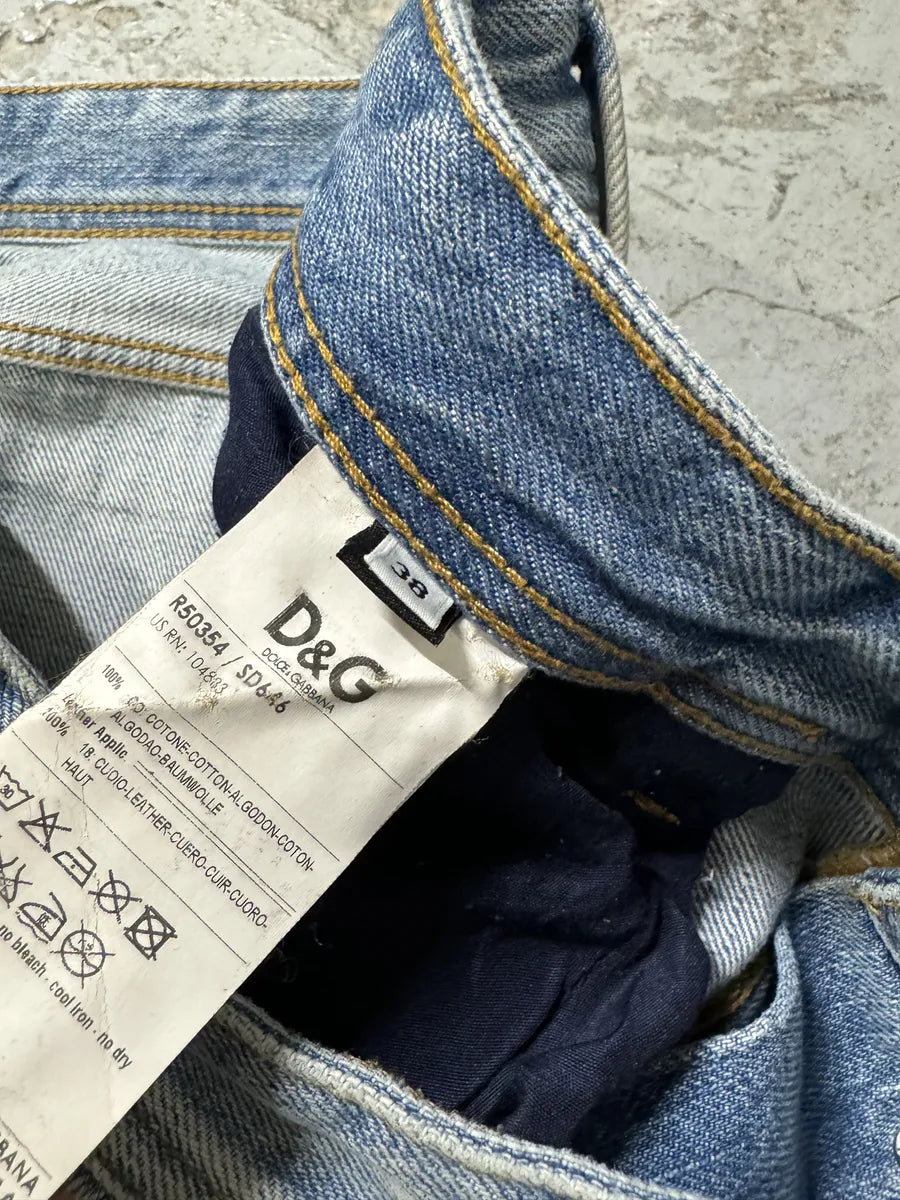 2000s Dolce & Gabbana Destroyed Sun Faded Denim Jeans pTiGIPE 6