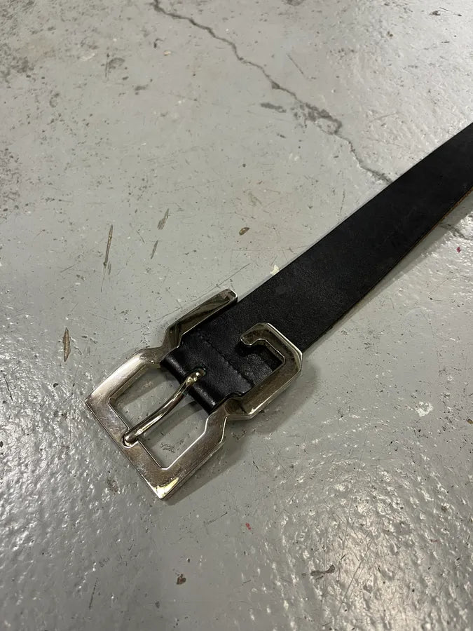 2000s Dolce & Gabbana DG Black Leather Belt wFhQfpA 4