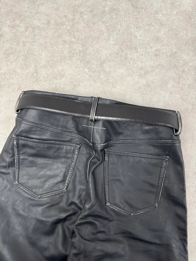 2000s Dolce & Gabbana DG Logo Buckle Black Leather Belt kxmyaqk 7