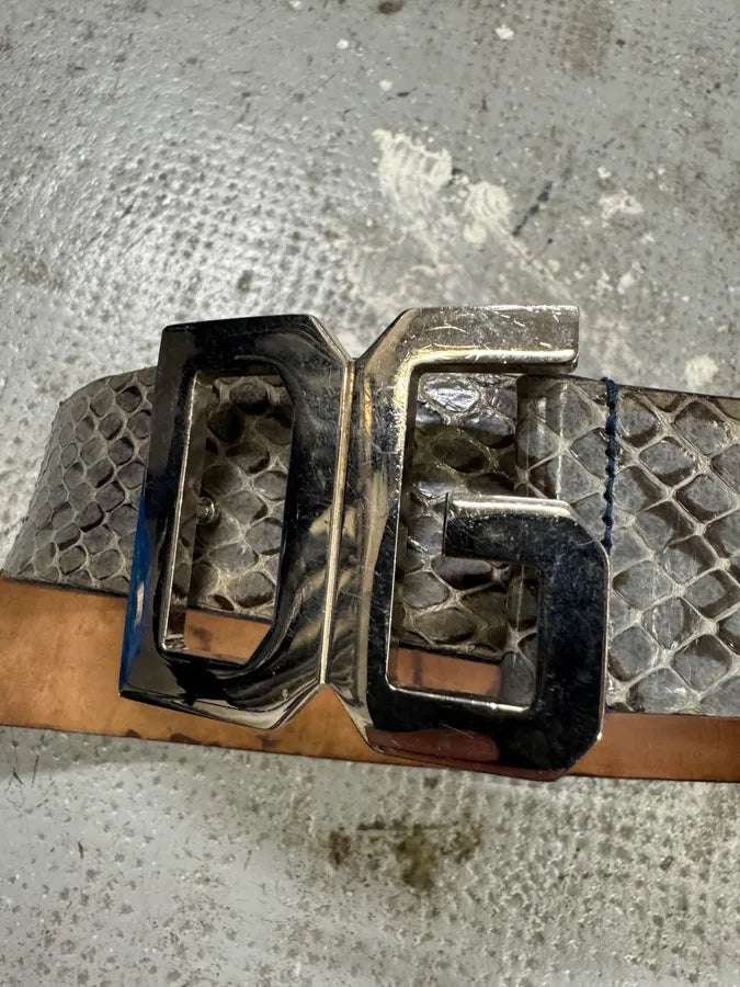 2000s Dolce & Gabbana DG Python Leather Belt (OS) OXGXpja 2