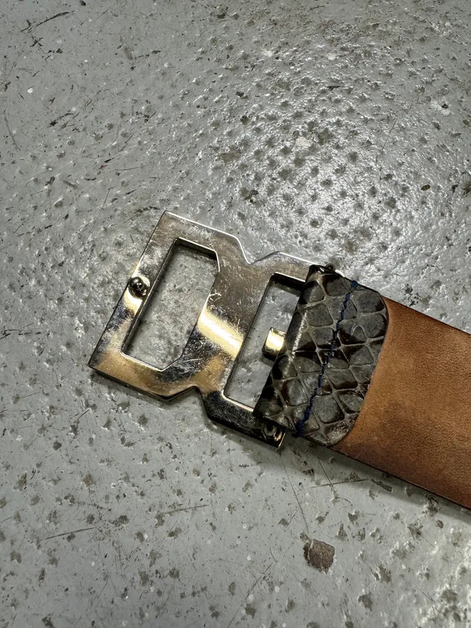 2000s Dolce & Gabbana DG Python Leather Belt (OS) OXGXpja 3