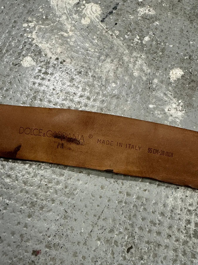 2000s Dolce & Gabbana DG Python Leather Belt (OS) OXGXpja 4