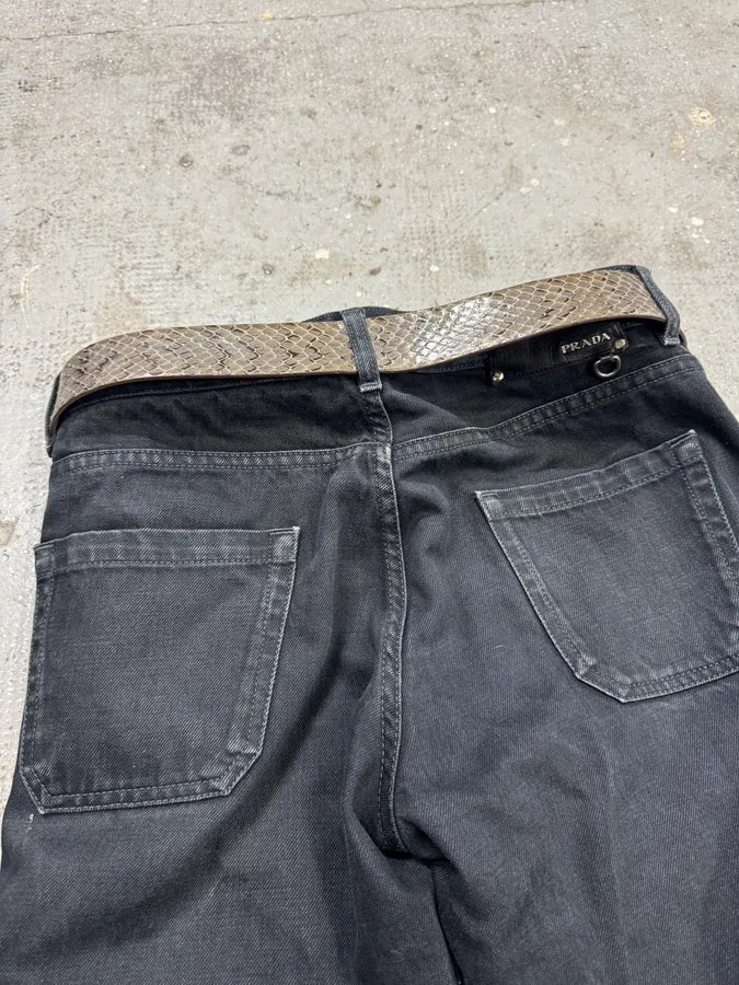 2000s Dolce & Gabbana DG Python Leather Belt (OS) OXGXpja 7