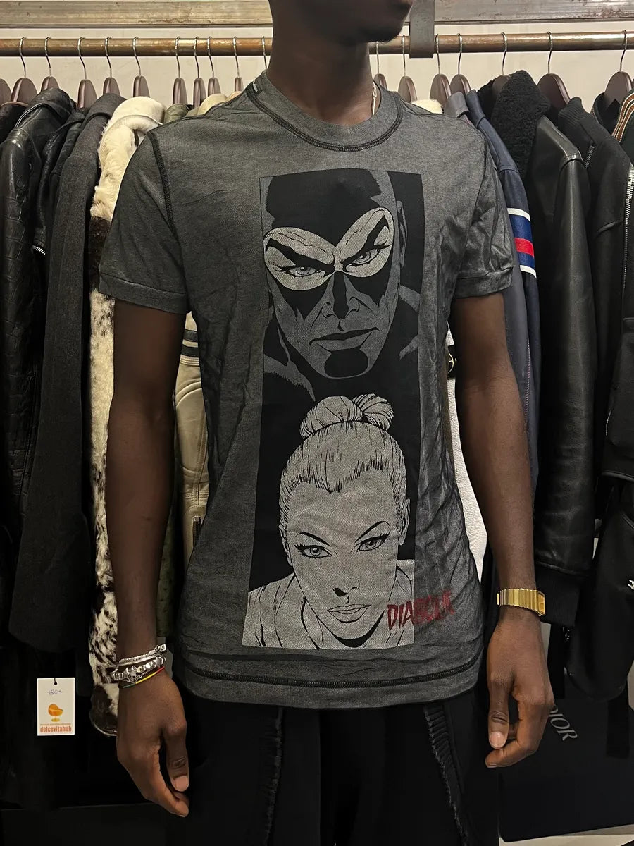 2000s Dolce & Gabbana Diabouk Grey T-Shirt WAtcxEL 1