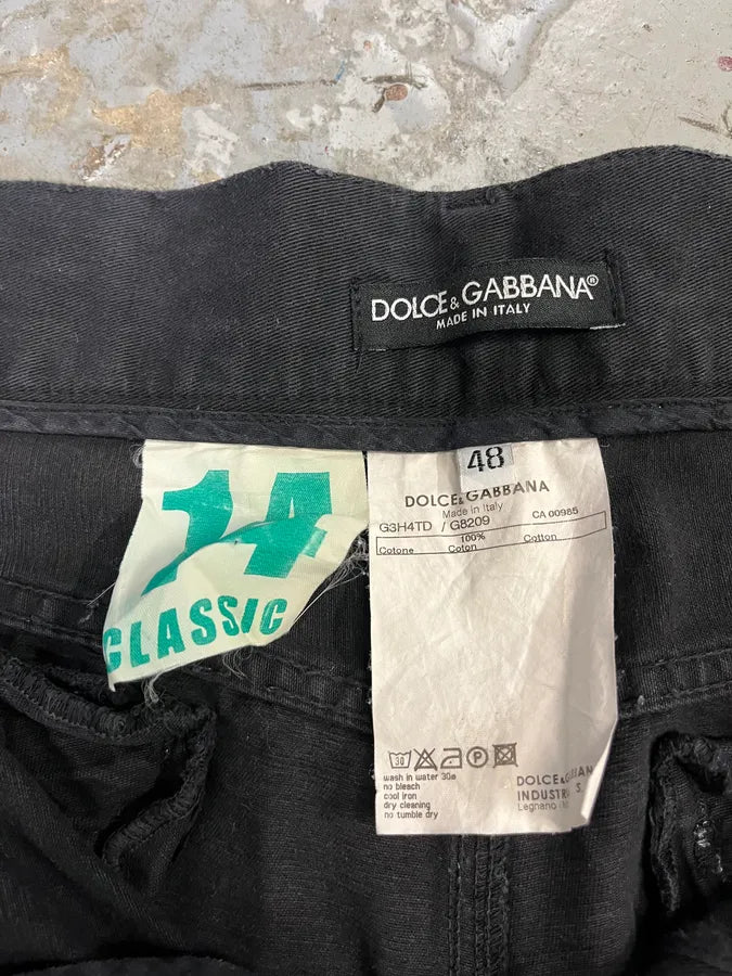 2000s Dolce & Gabbana Distressed Black Pants (M) XckyPmb 10