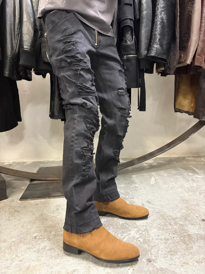 2000s Dolce & Gabbana Distressed Black Pants (M) XckyPmb 2