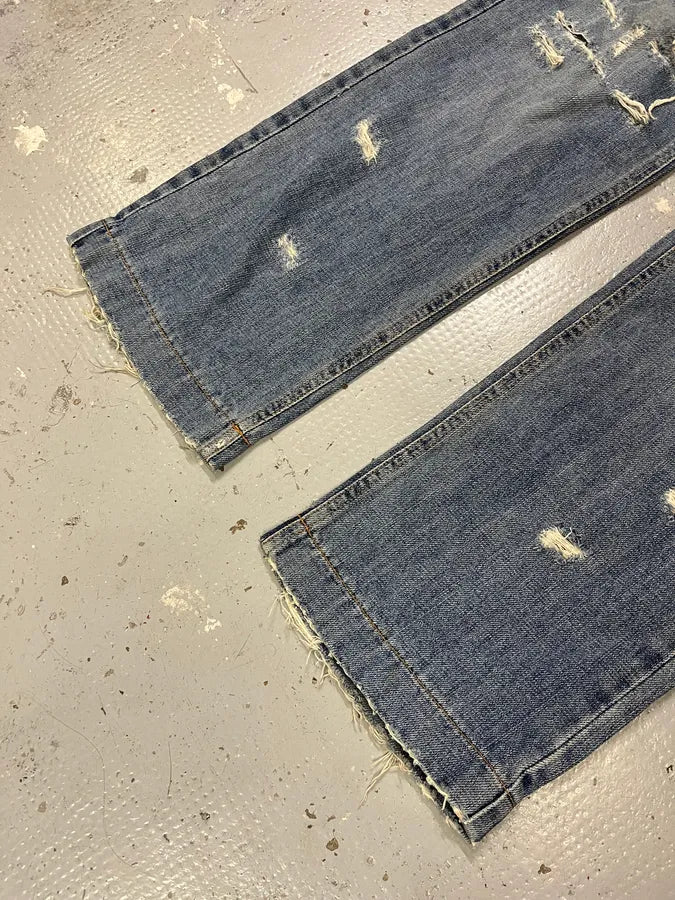 2000s Dolce & Gabbana Distressed Blue Denim Jeans QcOHjOp 6