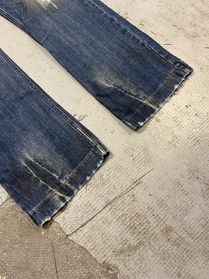 2000s Dolce & Gabbana Distressed Blue Denim Jeans UqIBTun 6