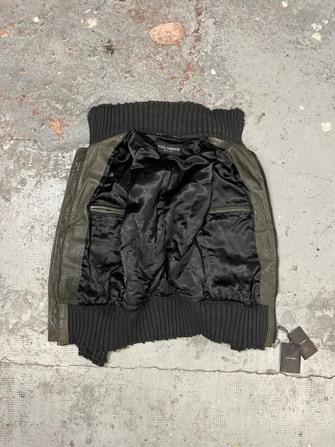 2000s Dolce & Gabbana Distressed Brown Multi-Zip Leather Jacket kaaygYg 7