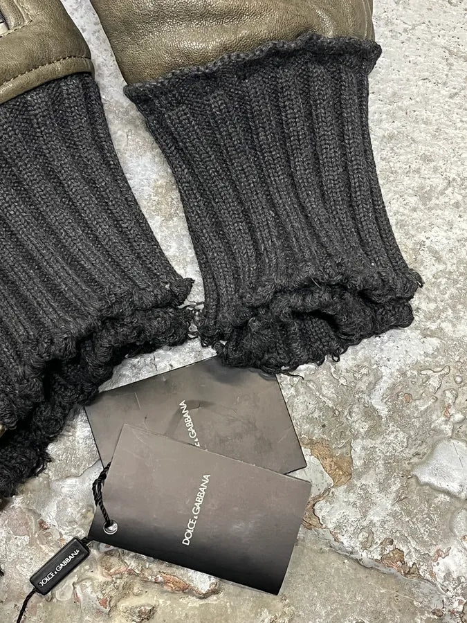 2000s Dolce & Gabbana Distressed Brown Multi-Zip Leather Jacket kaaygYg 12