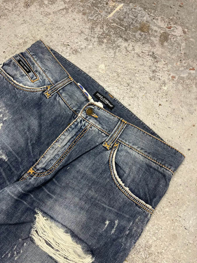 2000s Dolce & Gabbana Distressed Denim Jeans QpNxQjP 3