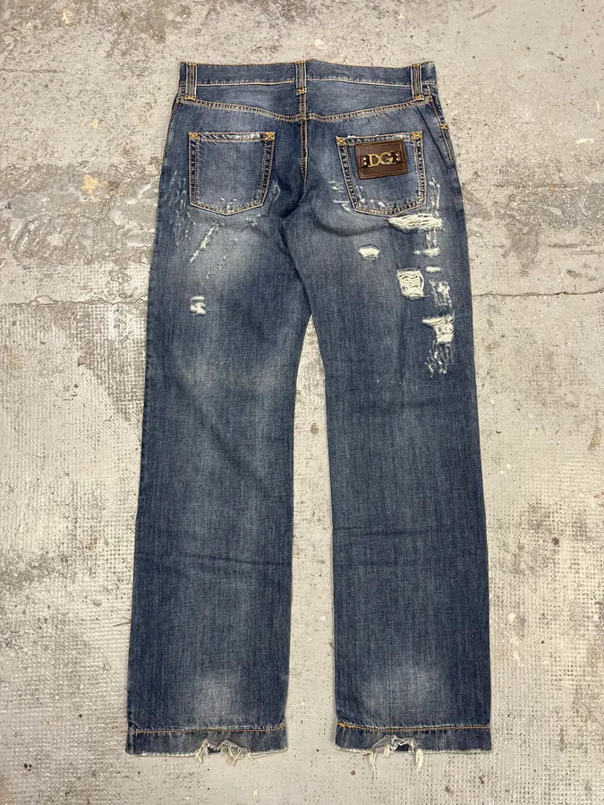 2000s Dolce & Gabbana Distressed Denim Jeans QpNxQjP 5
