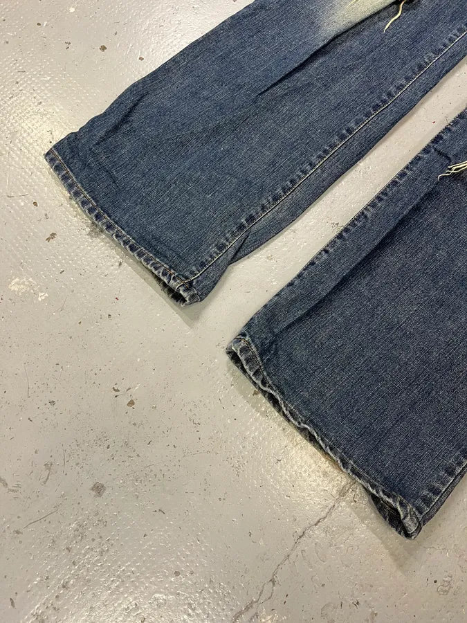 2000s Dolce & Gabbana Distressed Faded Blue Denim Jeans KIompwL 7