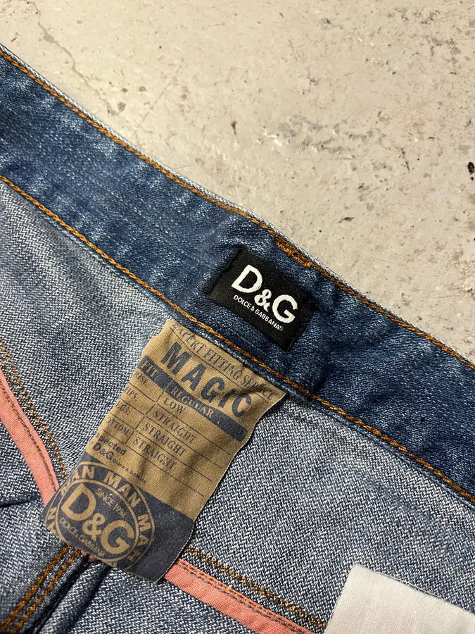 2000s Dolce & Gabbana Distressed Faded Blue Denim Jeans (M/L) efXZyxD 11