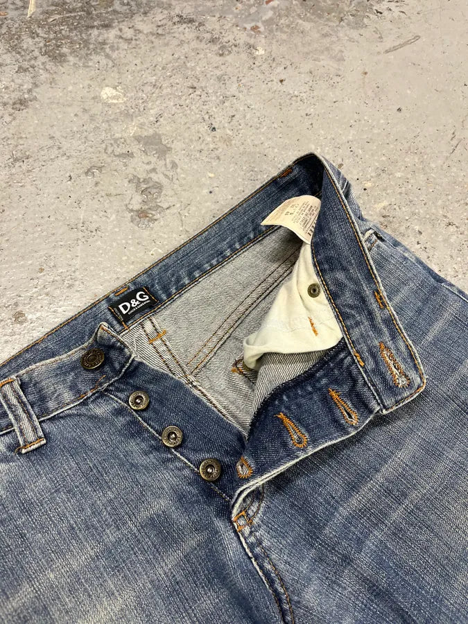 2000s Dolce & Gabbana Distressed Faded Blue Denim Jeans VIKlajn 11
