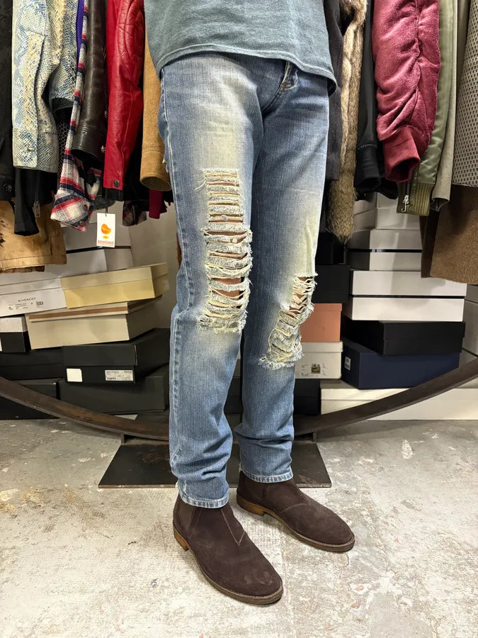2000s Dolce & Gabbana Distressed Faded Blue Denim Jeans VIKlajn 4