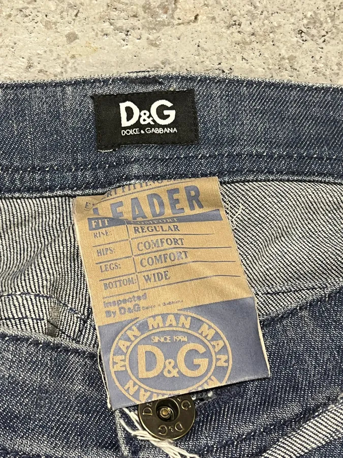 2000s Dolce & Gabbana Distressed Stonewashed Effegt Blue Denim Jeans GEvxJnr 9