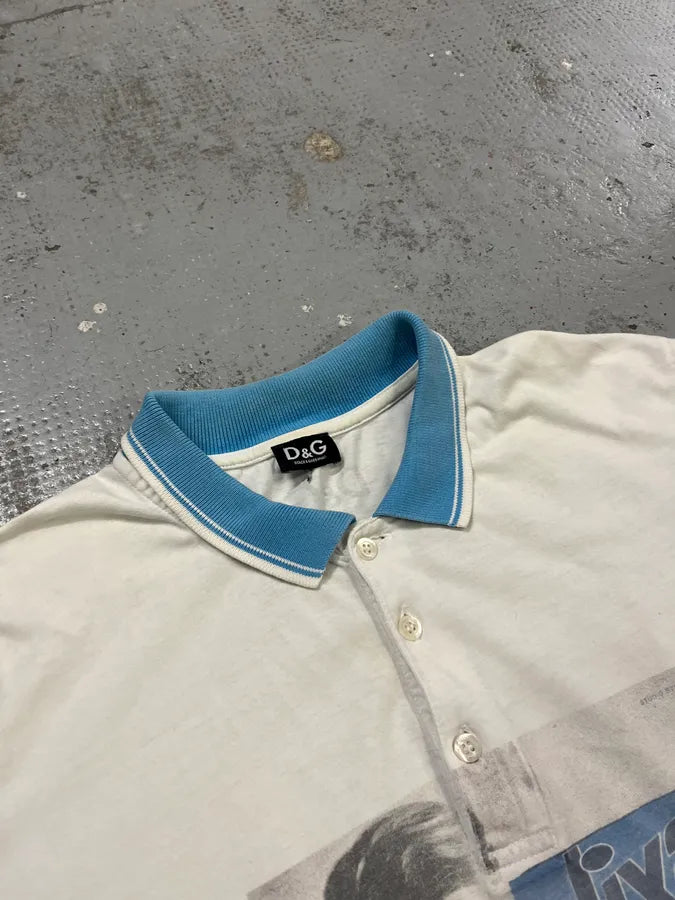 2000s Dolce & Gabbana Dixan Ad White Polo auHAljb 3