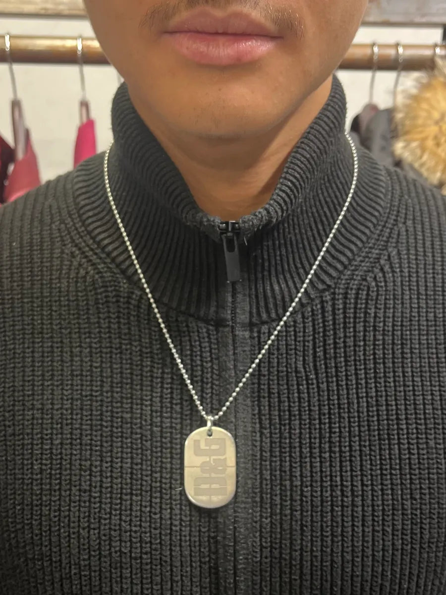 2000s Dolce & Gabbana Dog Tag Ball Chain Necklace IFZTBmW 1