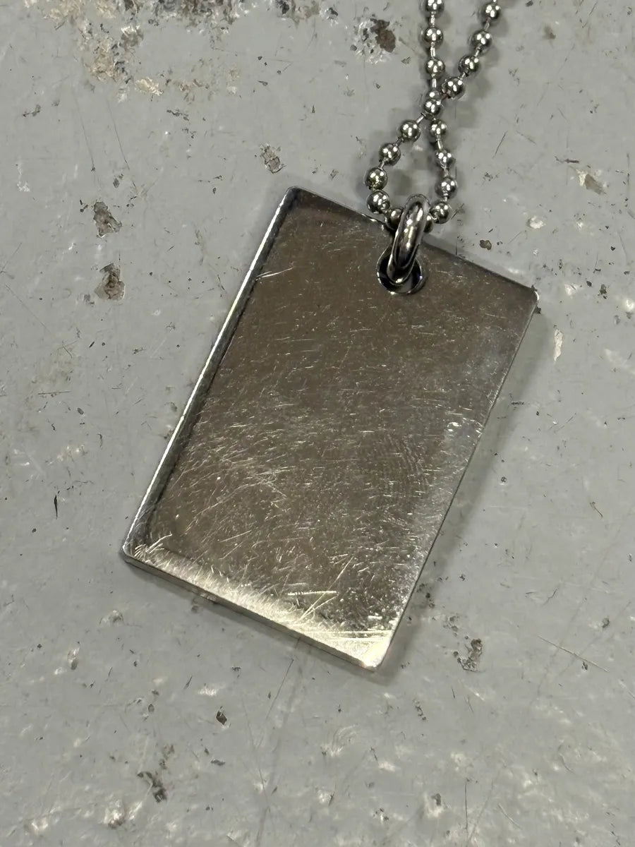 2000s Dolce & Gabbana Dog Tag Pave Logo Necklace laxXlcJ 6