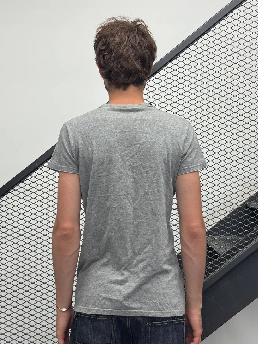 2000s Dolce & Gabbana Dollar Sign Embellished Grey T-Shirt oChbkKe 2