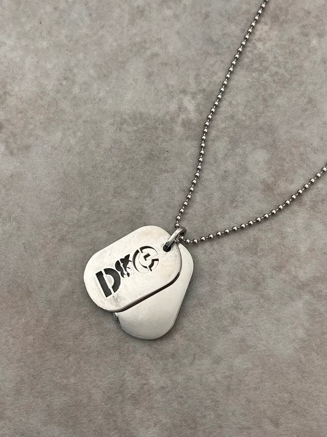 2000s Dolce & Gabbana Double Black Dog Tag Necklace pOoYpfh 3