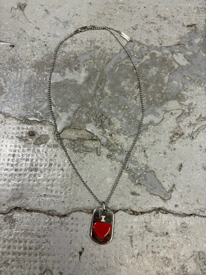 2000s Dolce & Gabbana Double Dog Tag I Love D&G Necklace vmfKFaf 5