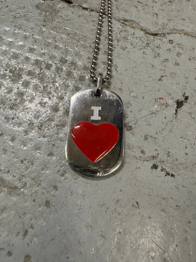2000s Dolce & Gabbana Double Dog Tag I Love D&G Necklace vmfKFaf 6