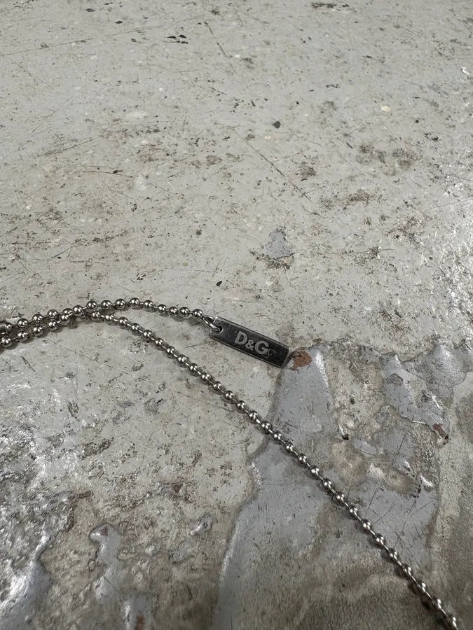2000s Dolce & Gabbana Double Dog Tag I Love D&G Necklace vmfKFaf 8