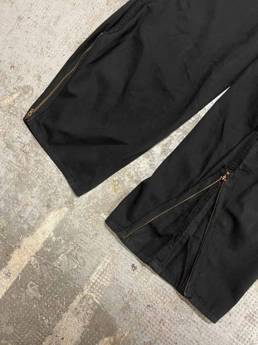 2000s Dolce & Gabbana Double Knee Black Cozy Pants (S/M) 5
