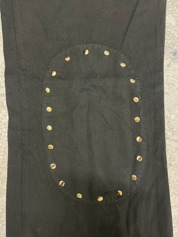 2000s Dolce & Gabbana Double Knee Black Cozy Pants (S/M) 7