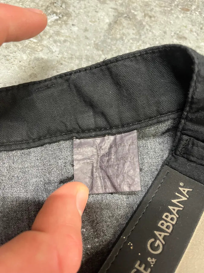 2000s Dolce & Gabbana Double Knee Black Cozy Pants (S/M) 9