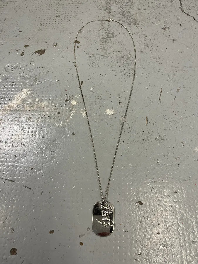 2000s Dolce & Gabbana Double Pendant Dog Tag Necklace CAExlRT 0