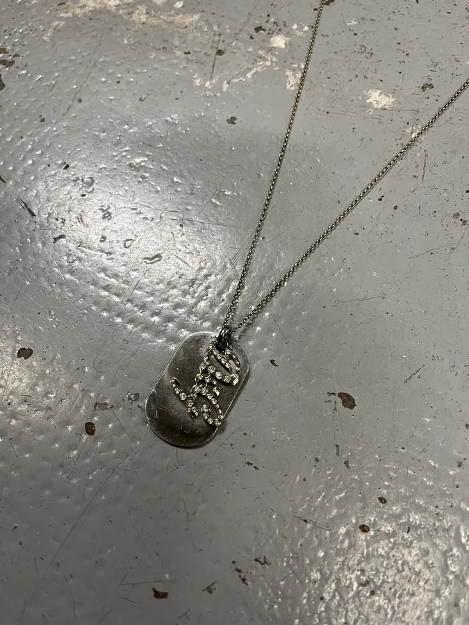 2000s Dolce & Gabbana Double Pendant Dog Tag Necklace CAExlRT 1