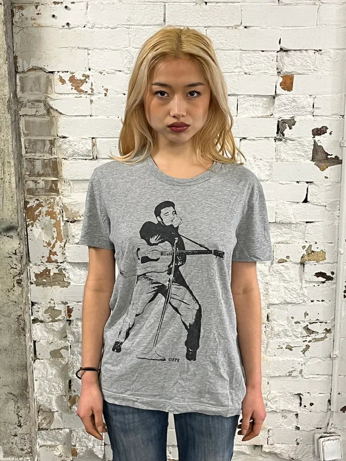 2000s Dolce & Gabbana Elvis Presley Grey T-Shirt Rpgcbeg 1