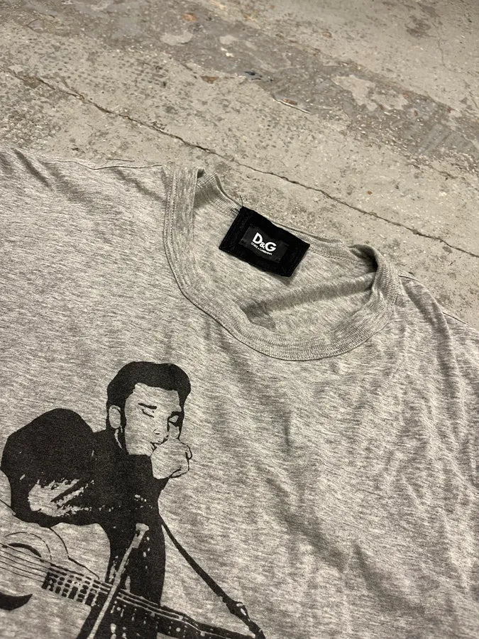2000s Dolce & Gabbana Elvis Presley Grey T-Shirt Rpgcbeg 4